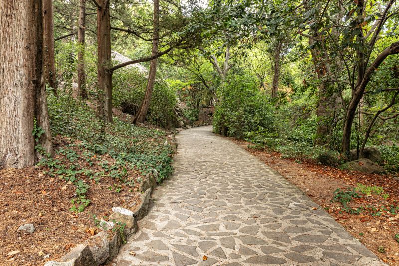 Pathway with Natural Stone Pavers
